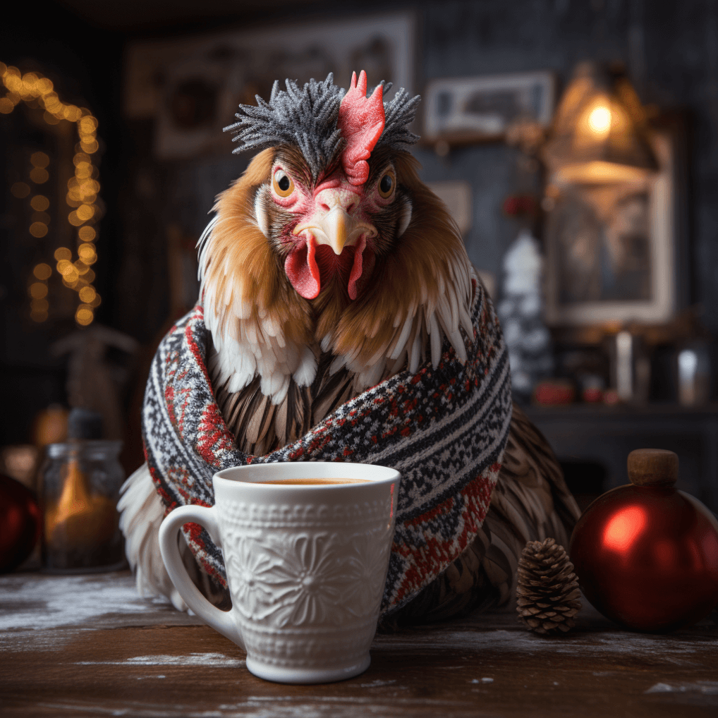 Farm animal in holiday sweater - Forget Me Not Farm